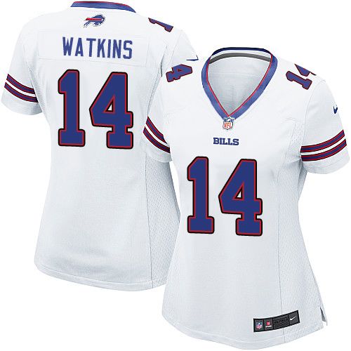 Women's Limited Sammy Watkins Nike Jersey White Road - #14 NFL Buffalo Bills
